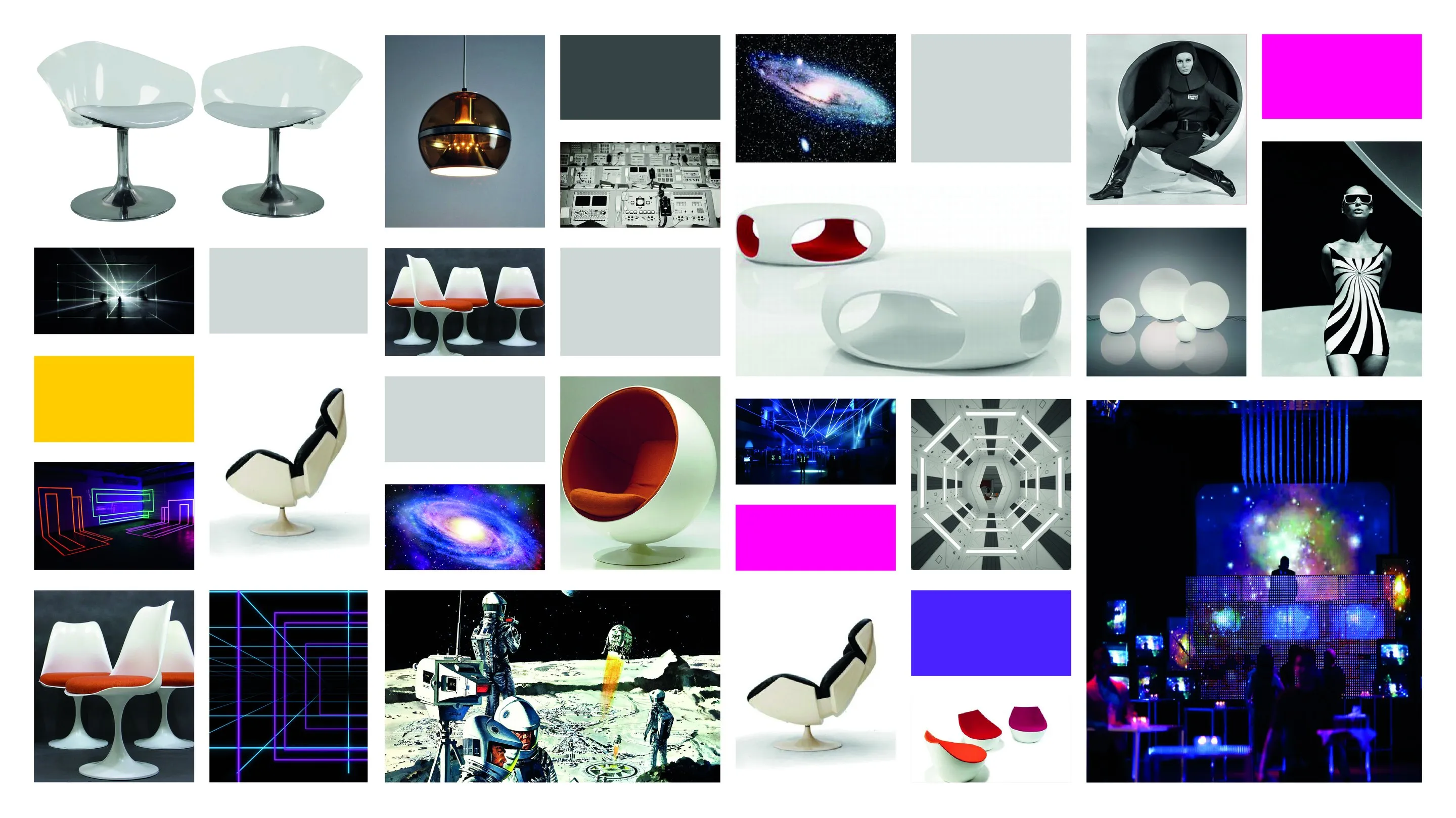 Moodboard für die ABOUT YOU Awards: Ledersitze, Messingleuchten, Spiegelräume und Lichtinstallationen